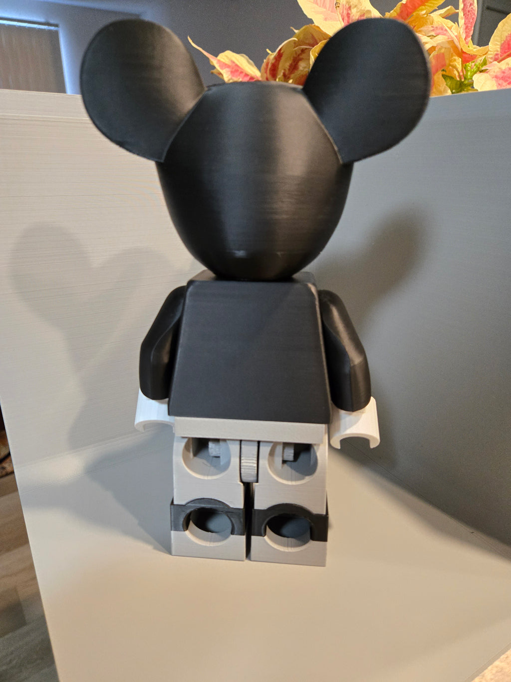 Brickfigure Black and White Mickey